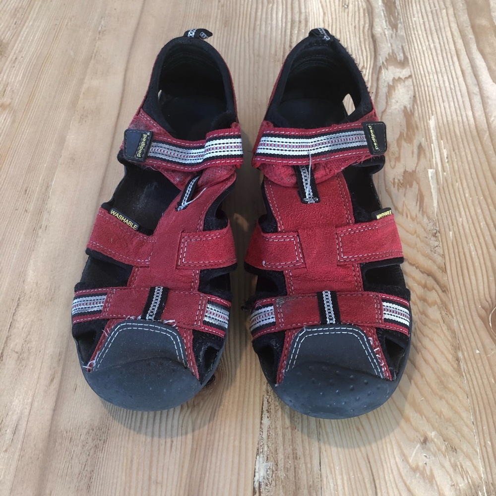 Pediped Size 1 Little Kids Sahara Flex Red Sandal
